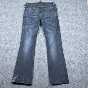 Underground Soul Womens Dark Wash Bootcut Jeans Distressed‎ Style Size 7